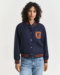 Nålestribet Varsity Jacket