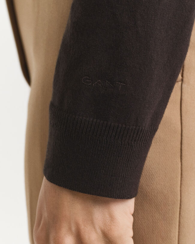 Sømløs langærmet poloskjorte med knapper