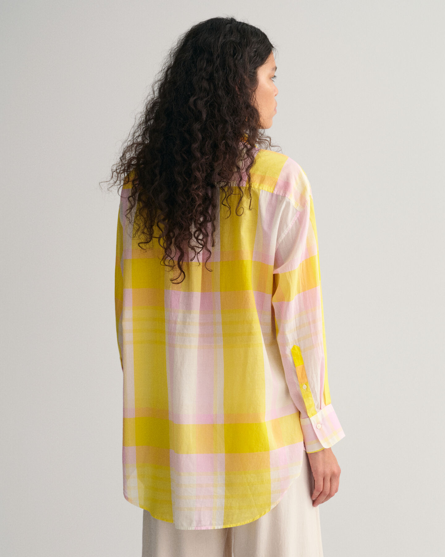Oversized madras skjorte