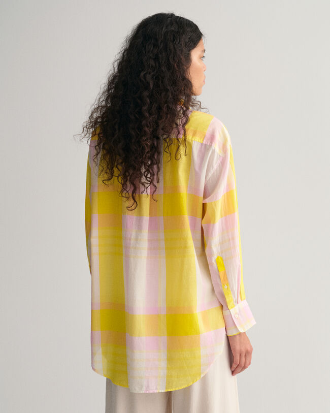 Oversized madras skjorte