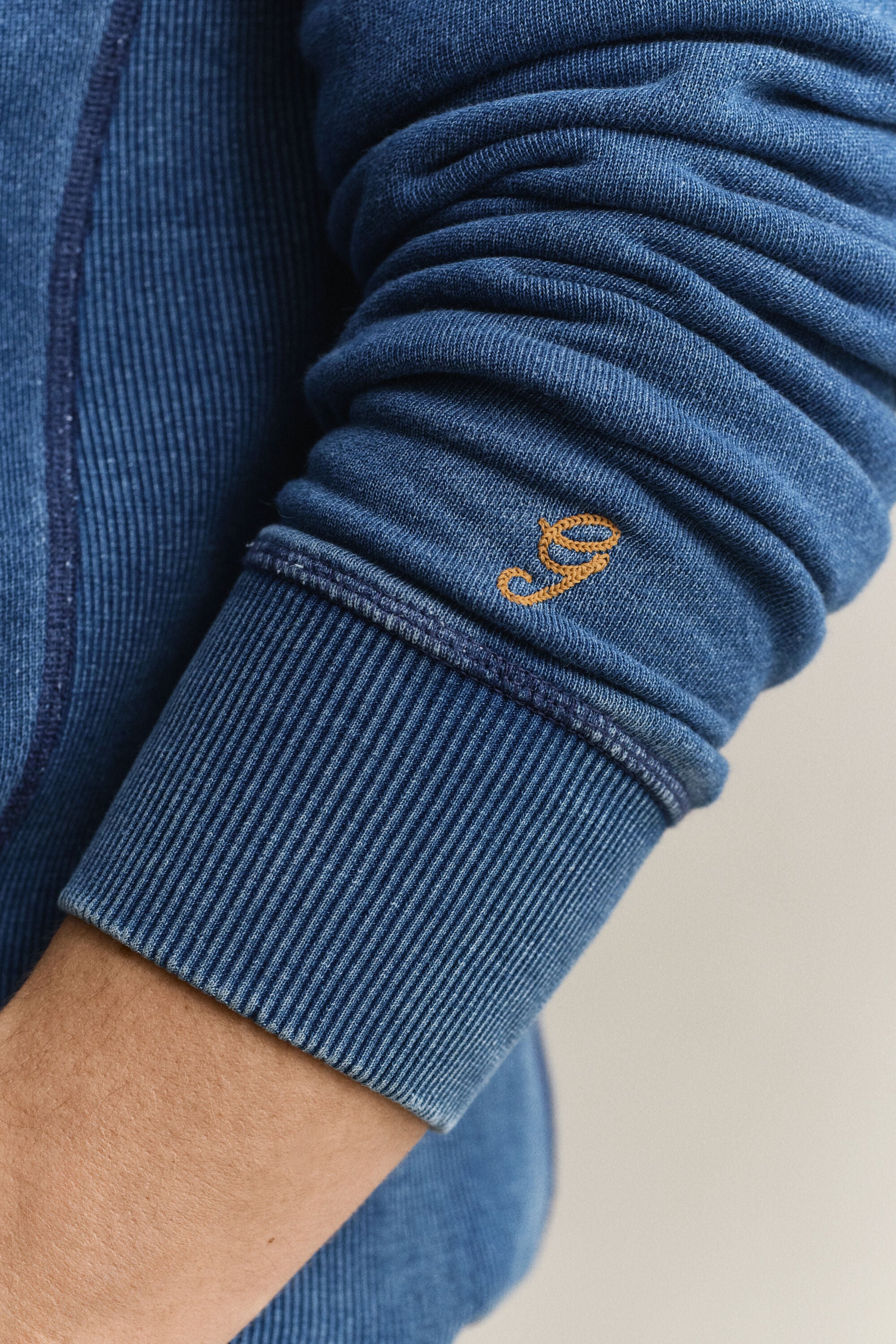 Indigo sweatshirt med crewneck