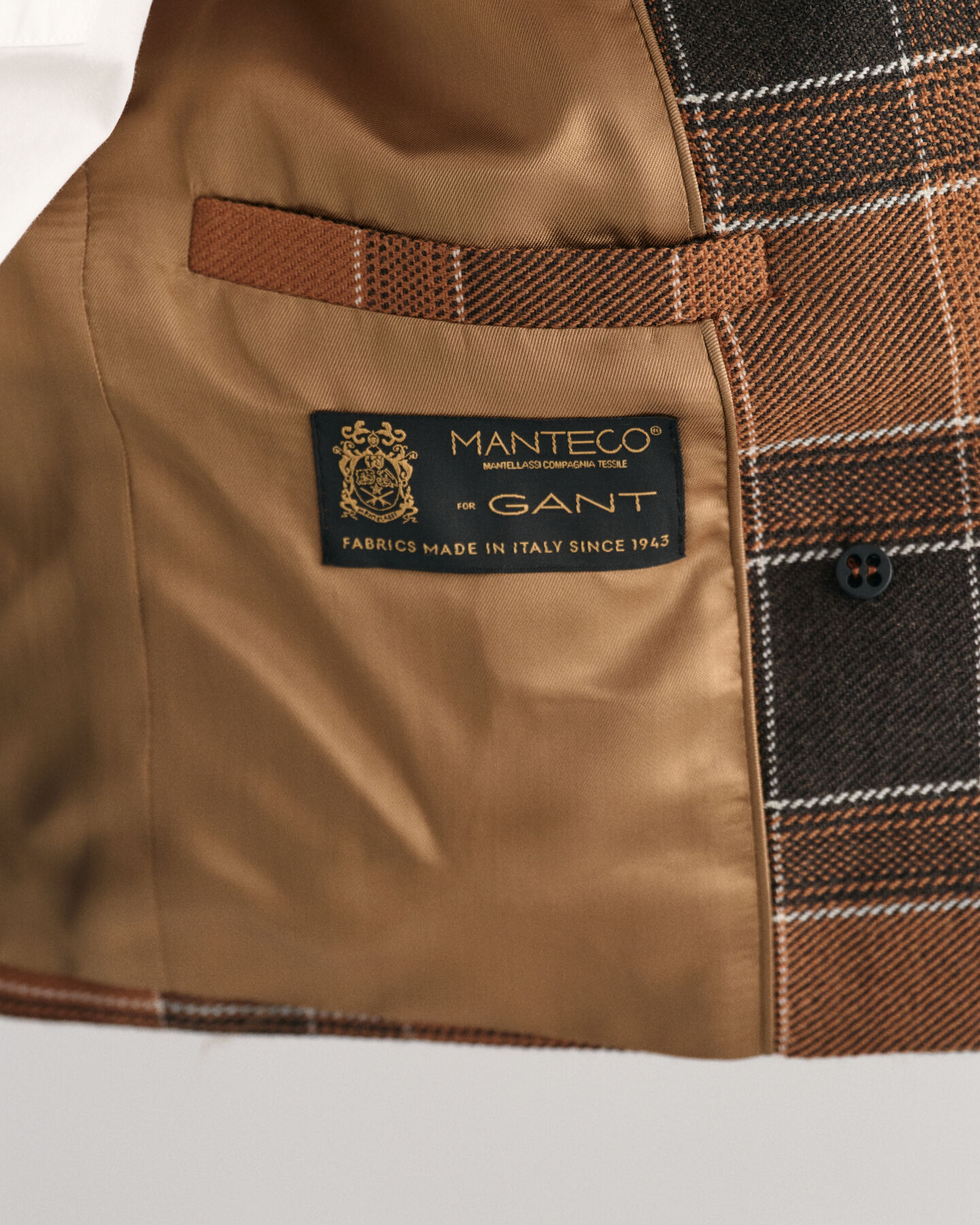 Kort ternet blazerjakke af uld