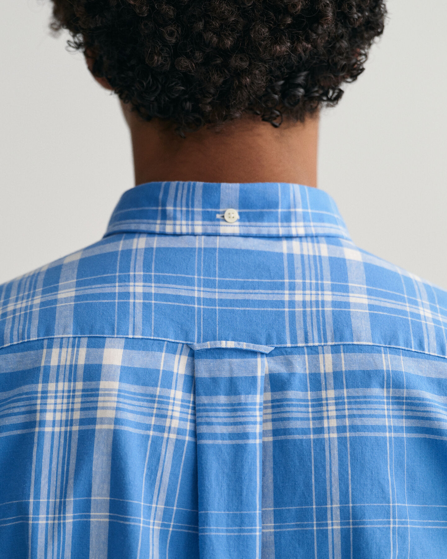 Regular fit ternet skjorte af bomuld og hør