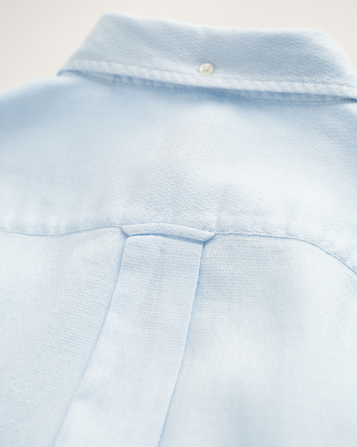 Regular fit Textured skjorte af bomuld og hør