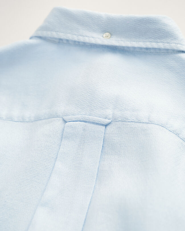 Regular fit Textured skjorte af bomuld og hør