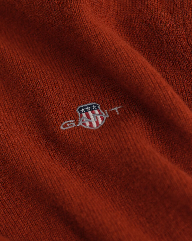 Sweater med V-hals af ekstra fin lammeuld