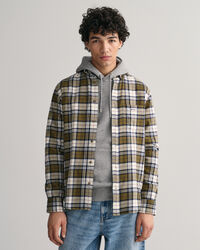 Regular fit ternet flannelskjorte