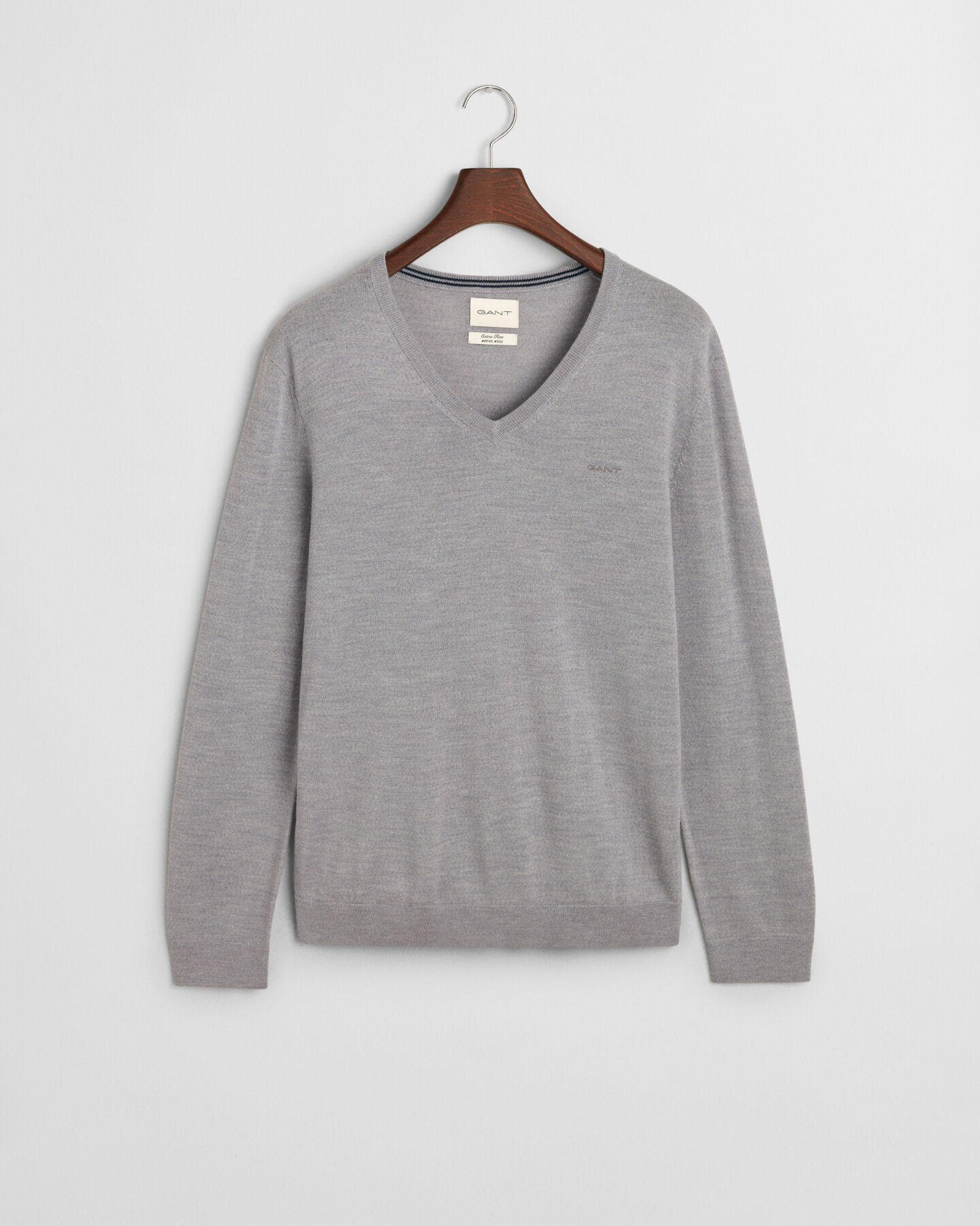 Sweater med V-hals sweater af ekstra fin merinould