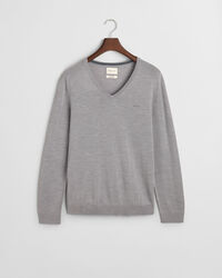 Sweater med V-hals sweater af ekstra fin merinould