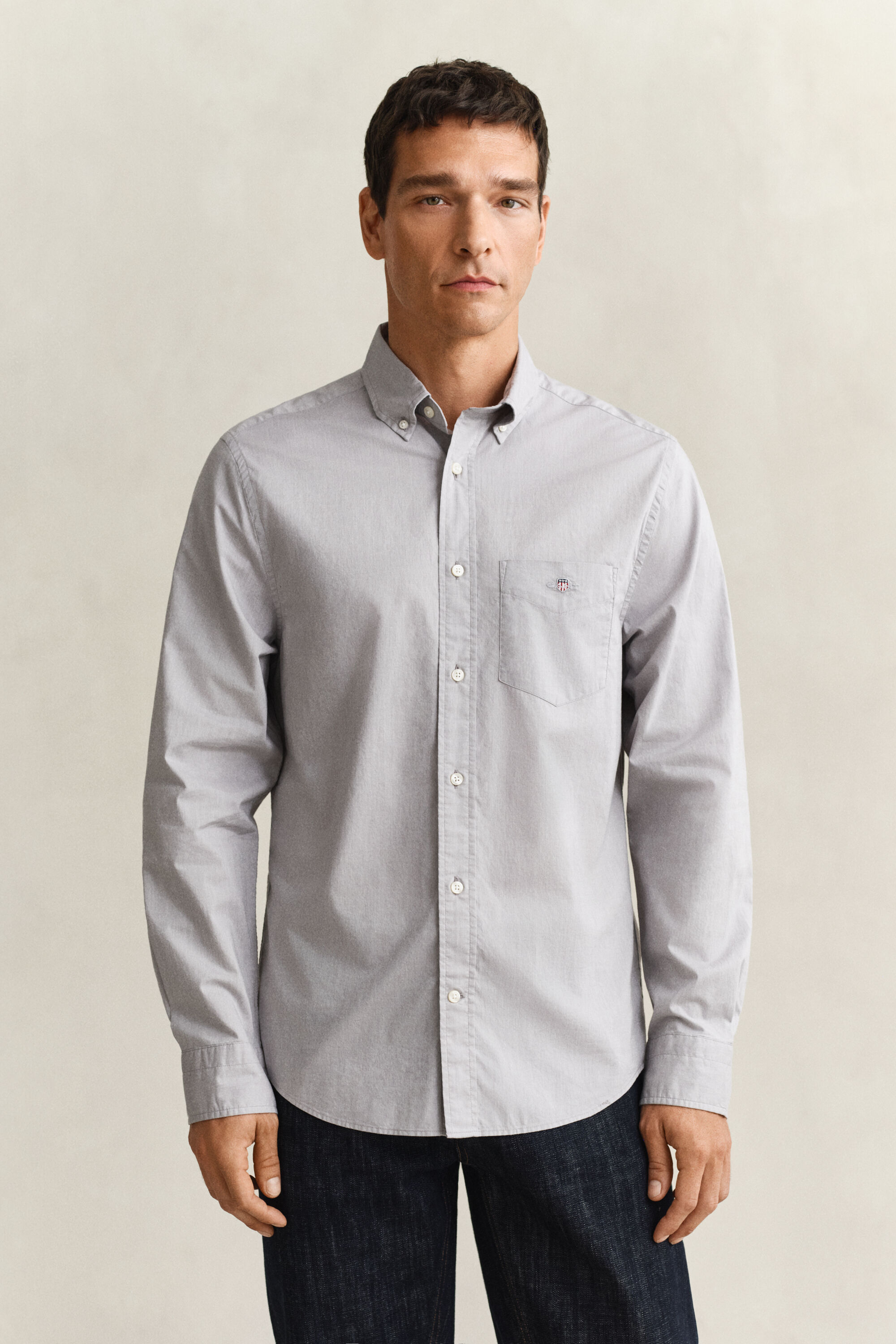 Regular fit klassisk poplin-skjorte