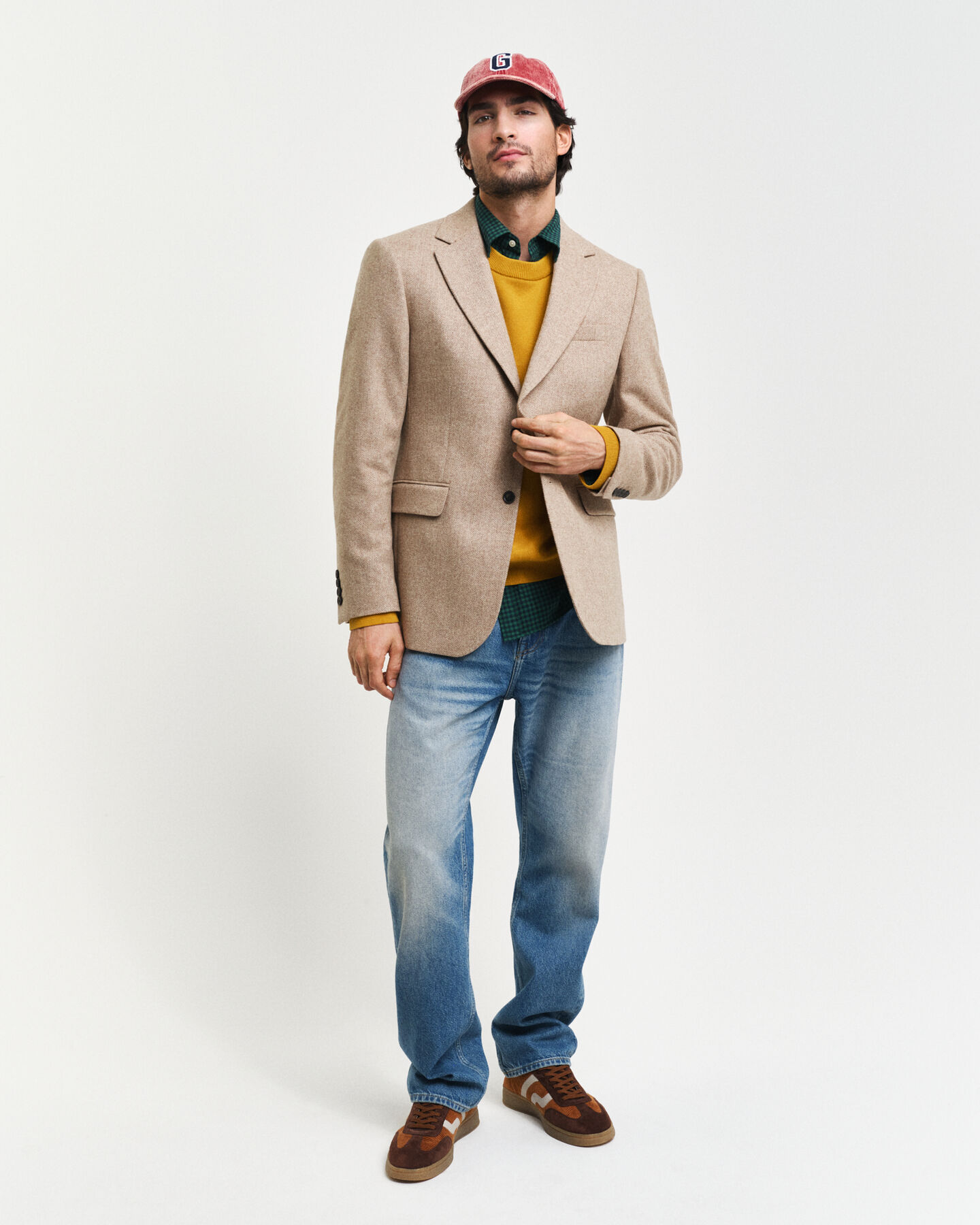 Sildebensmønstret jakkesæt-blazer