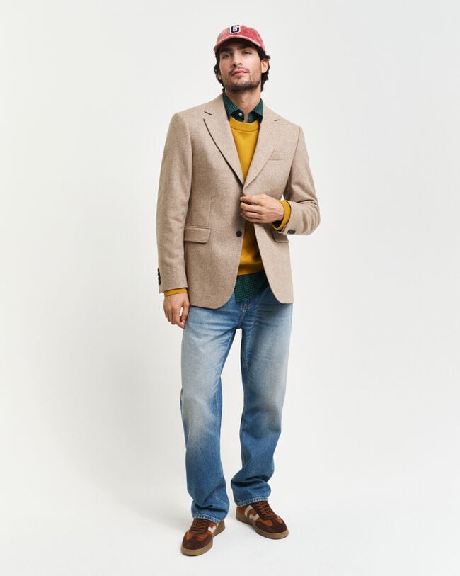 Sildebensmønstret jakkesæt-blazer