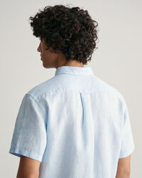 Regular fit houndstooth h&oslash;rskjorte med korte &aelig;rmer