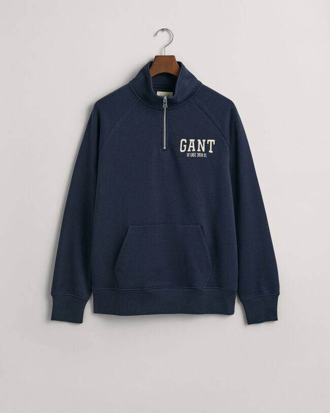 GANT Arch Graphic sweatshirt med halv lynl&aring;s