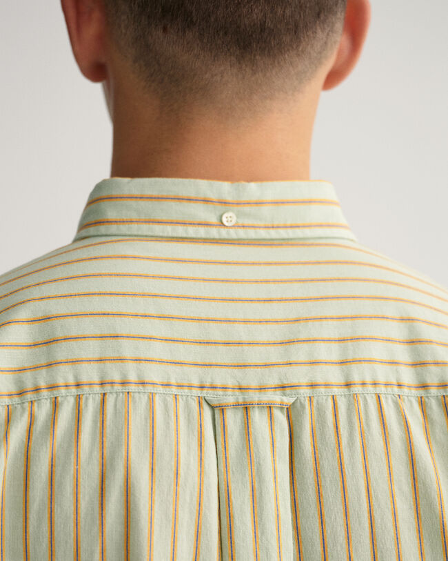 Relaxed fit stribet skjorte af fil-&agrave;-fil