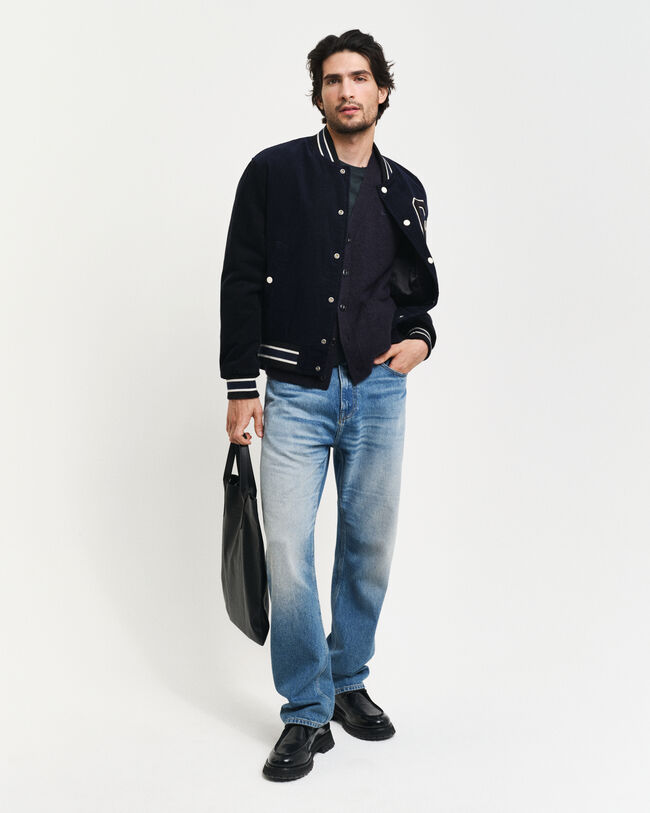 Cardigan af uldblanding