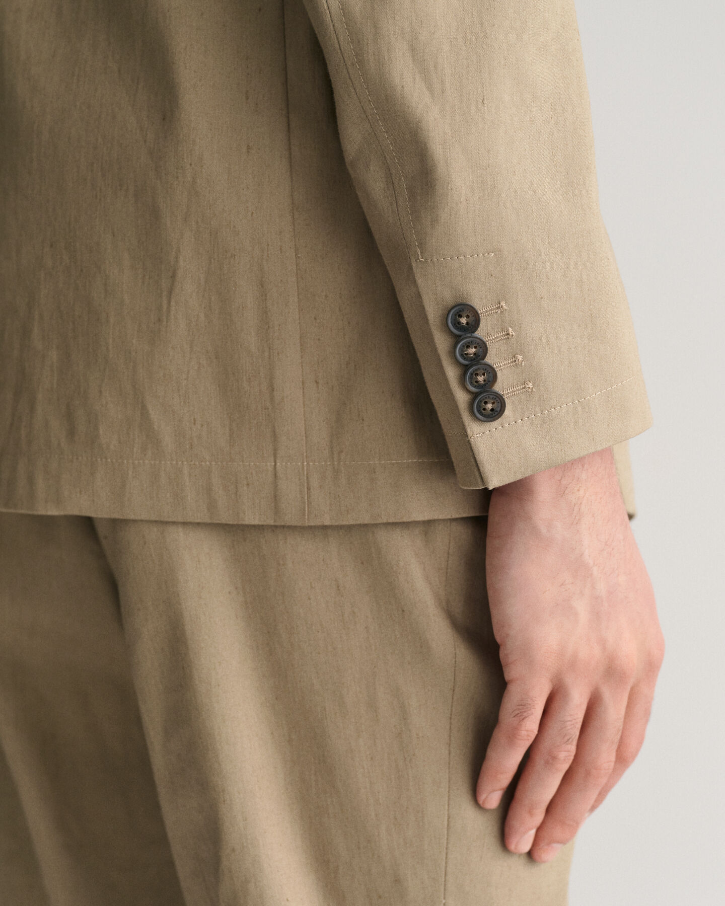 Jakkesæt-blazer af hør og bomuld