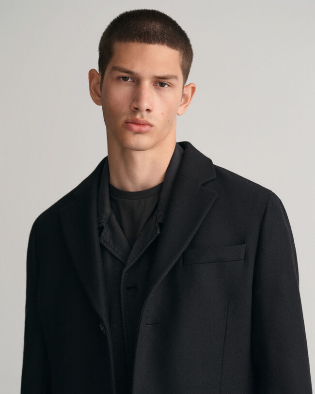 Tailored fit klassiske overjakke af uld