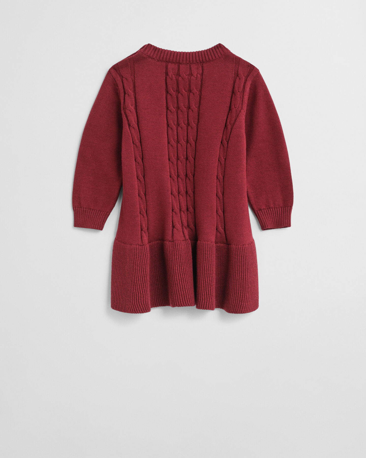 Baby Girls kjole i bomuld med kabelstrik