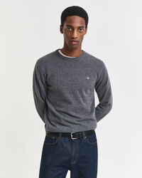 Crewneck sweater i ekstra fin lammeuld
