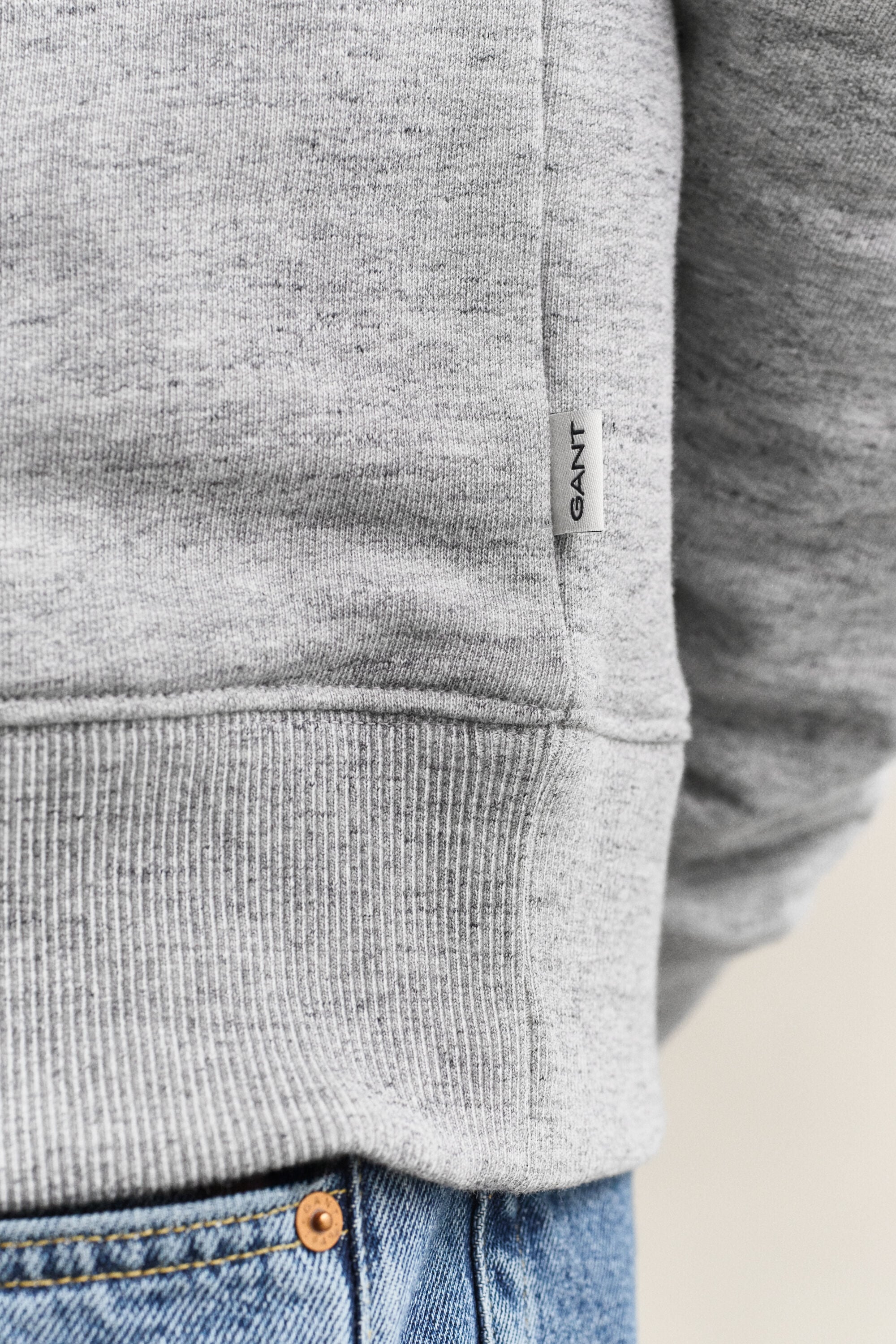 Meleret sweatshirt med crewneck