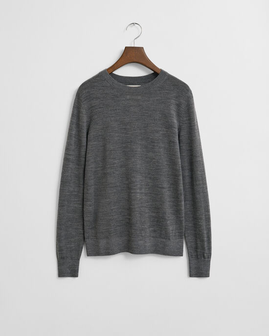 Crewneck sweater af ekstra fin merinould