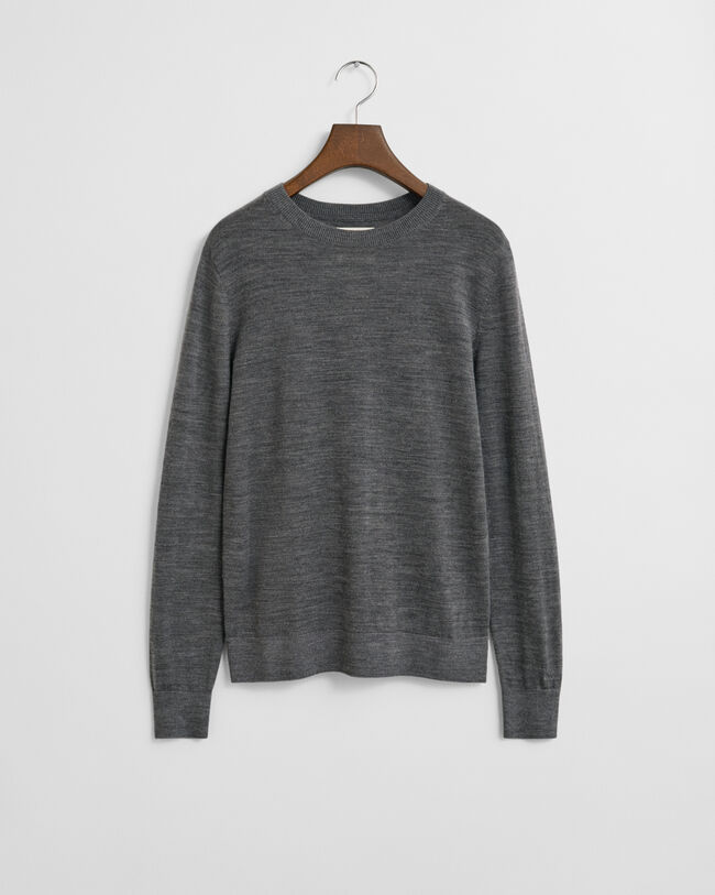 Crewneck sweater af ekstra fin merinould