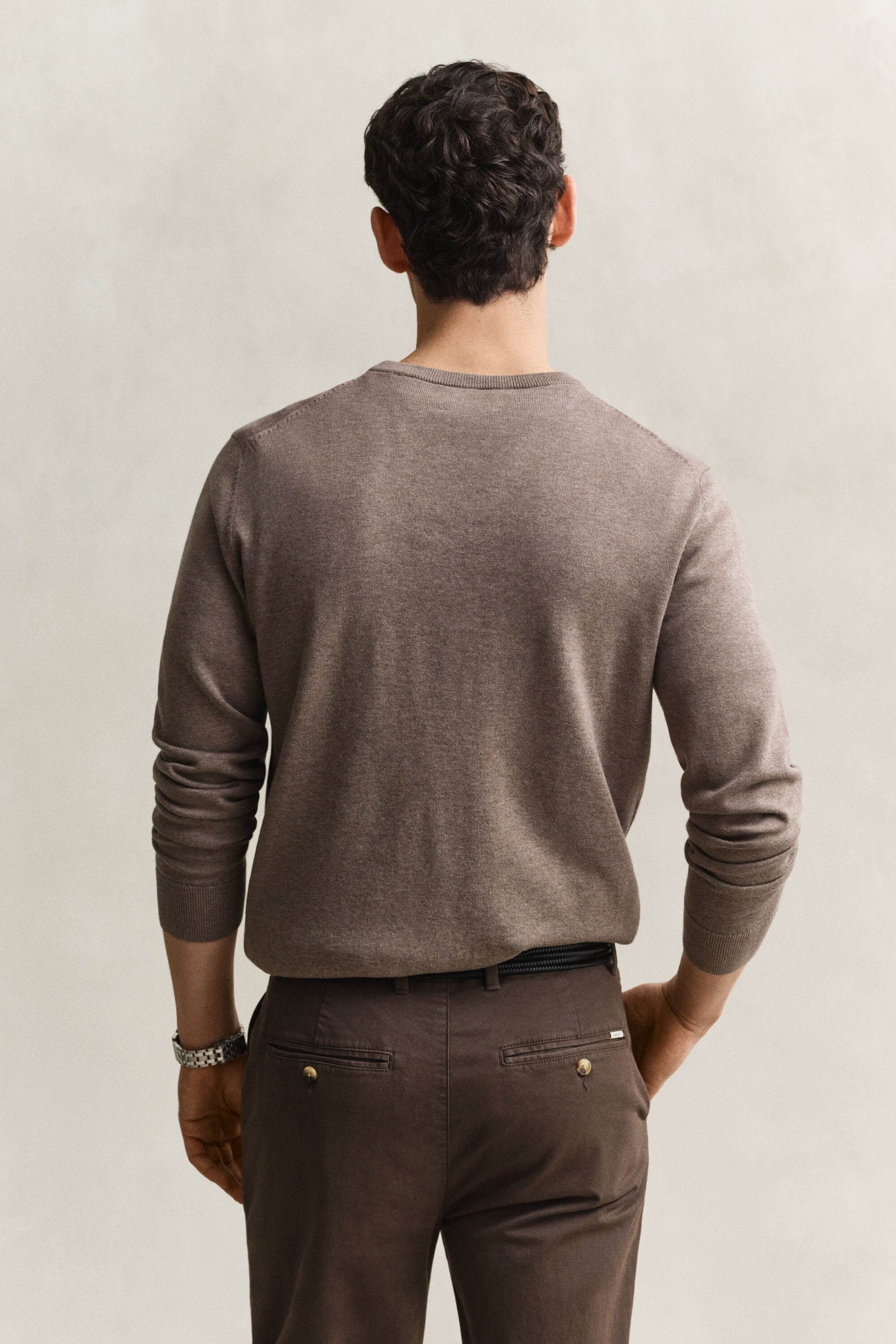 Klassiske crewneck sweater i bomuld