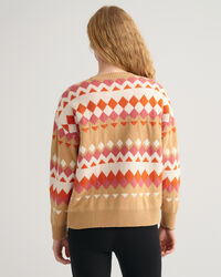 Fairisle sweater med crewneck