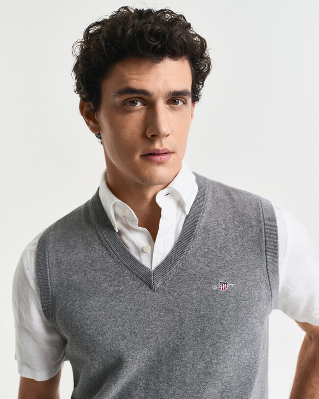 Klassisk vest af bomuld