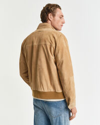 Harrington jakke af ruskind