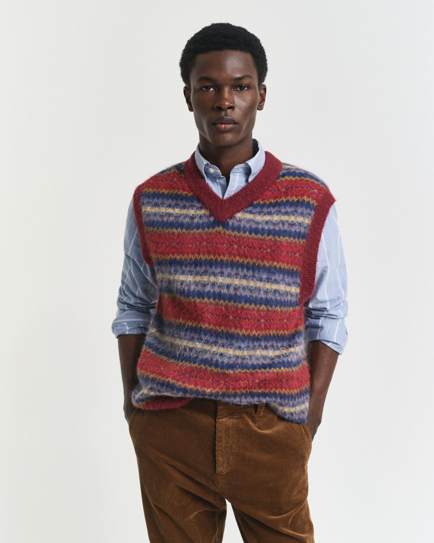 Børstet Fair Isle vest