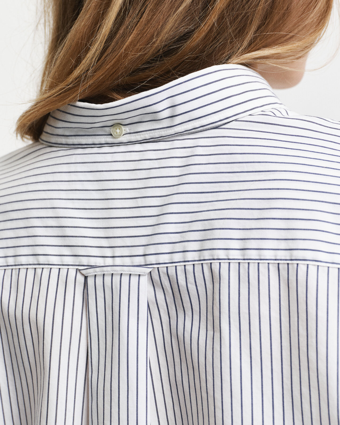 Regular fit poplin skjorte med striber