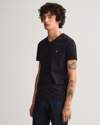 Original slim fit T-shirt med V-hals