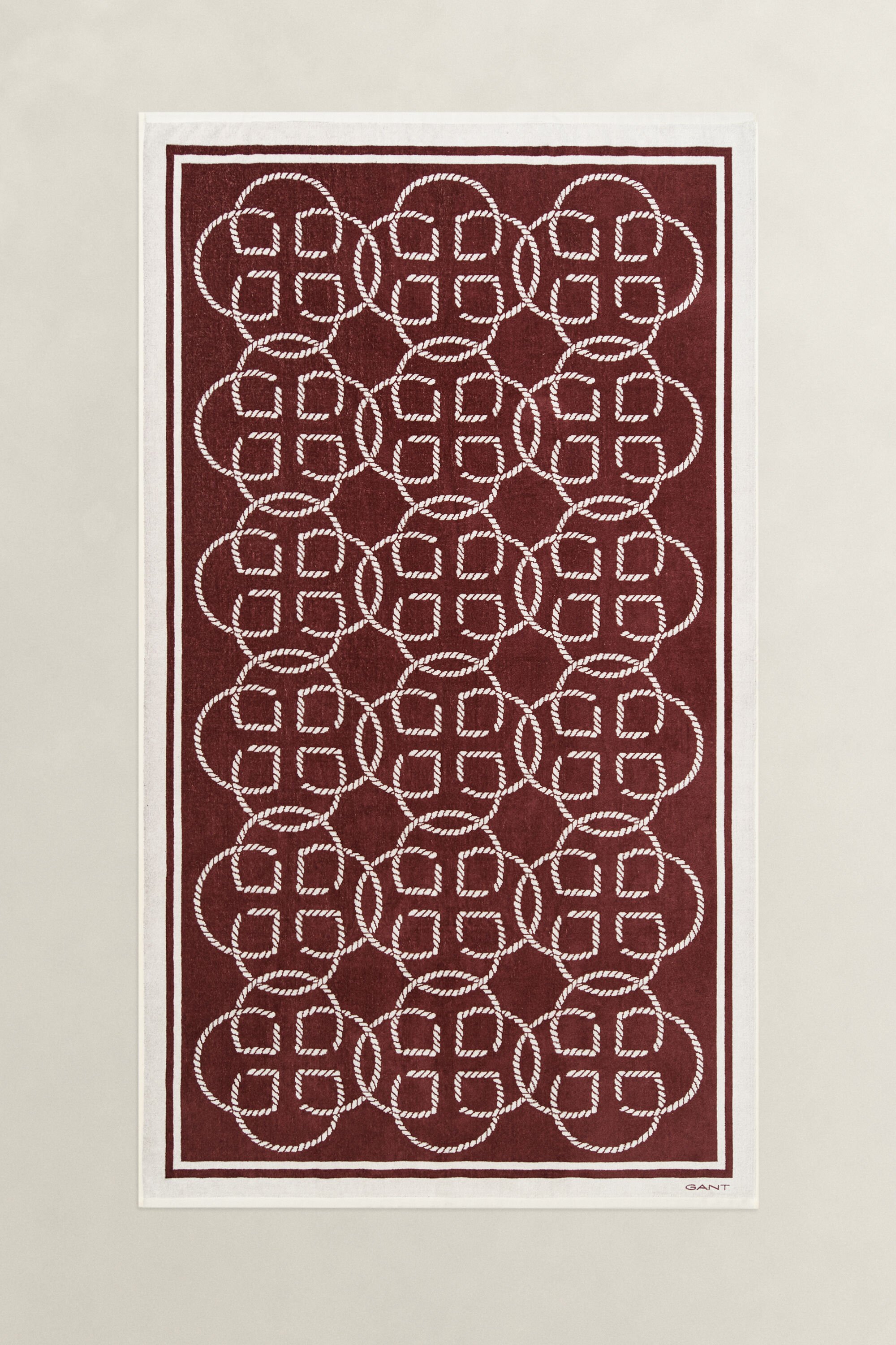 Strandhåndklæde med monogram-tryk