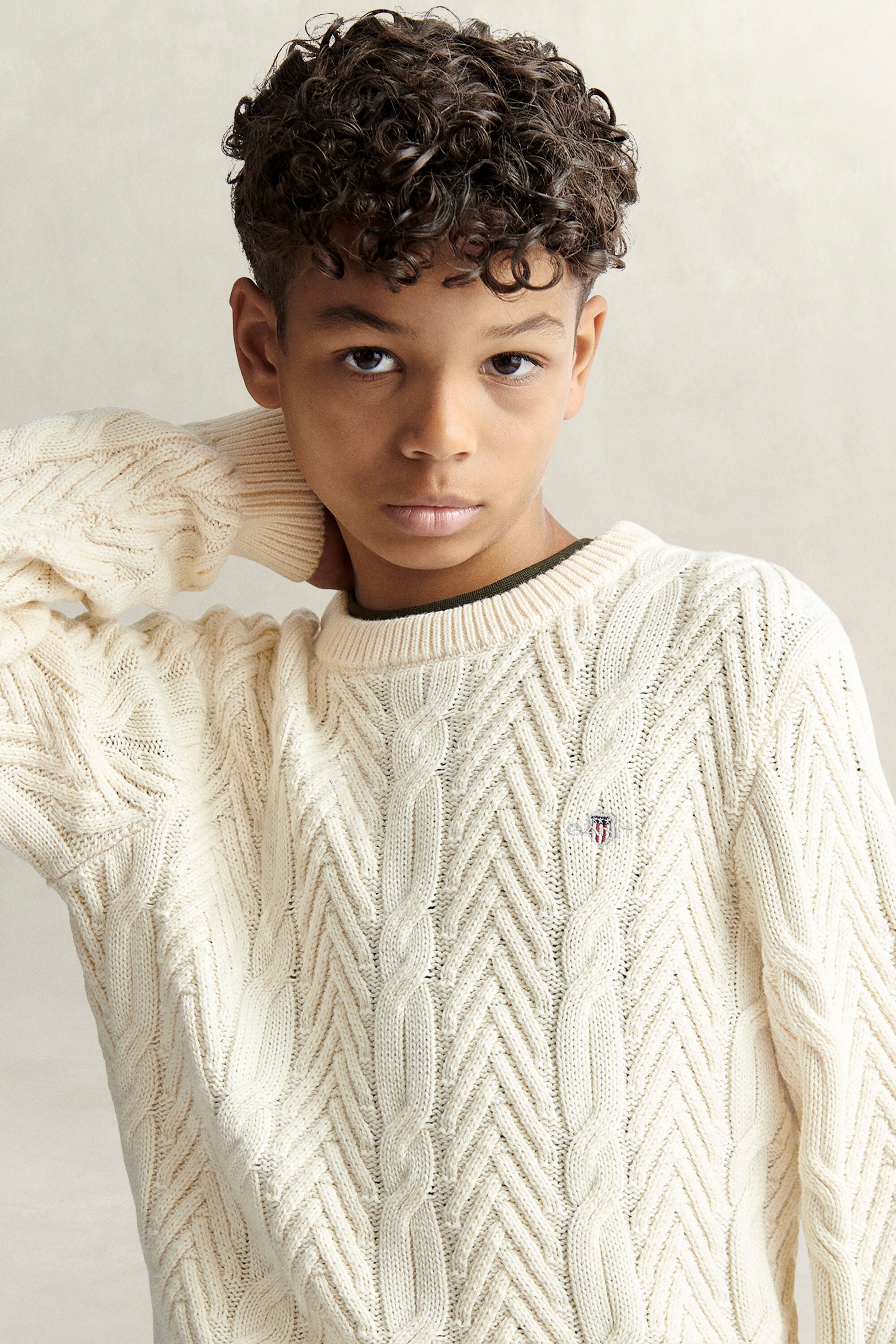 Teen Boys kabelstrikket sweater