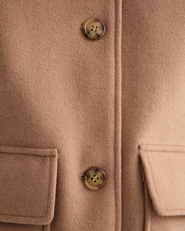 Kort jakke af uldblanding