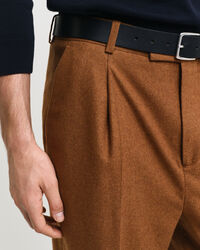 Relaxed fit jakkesæt-bukser af uld-flannel