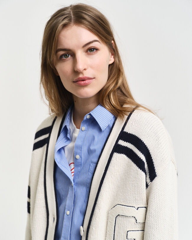 GANT Varsity cardigan med V-hals