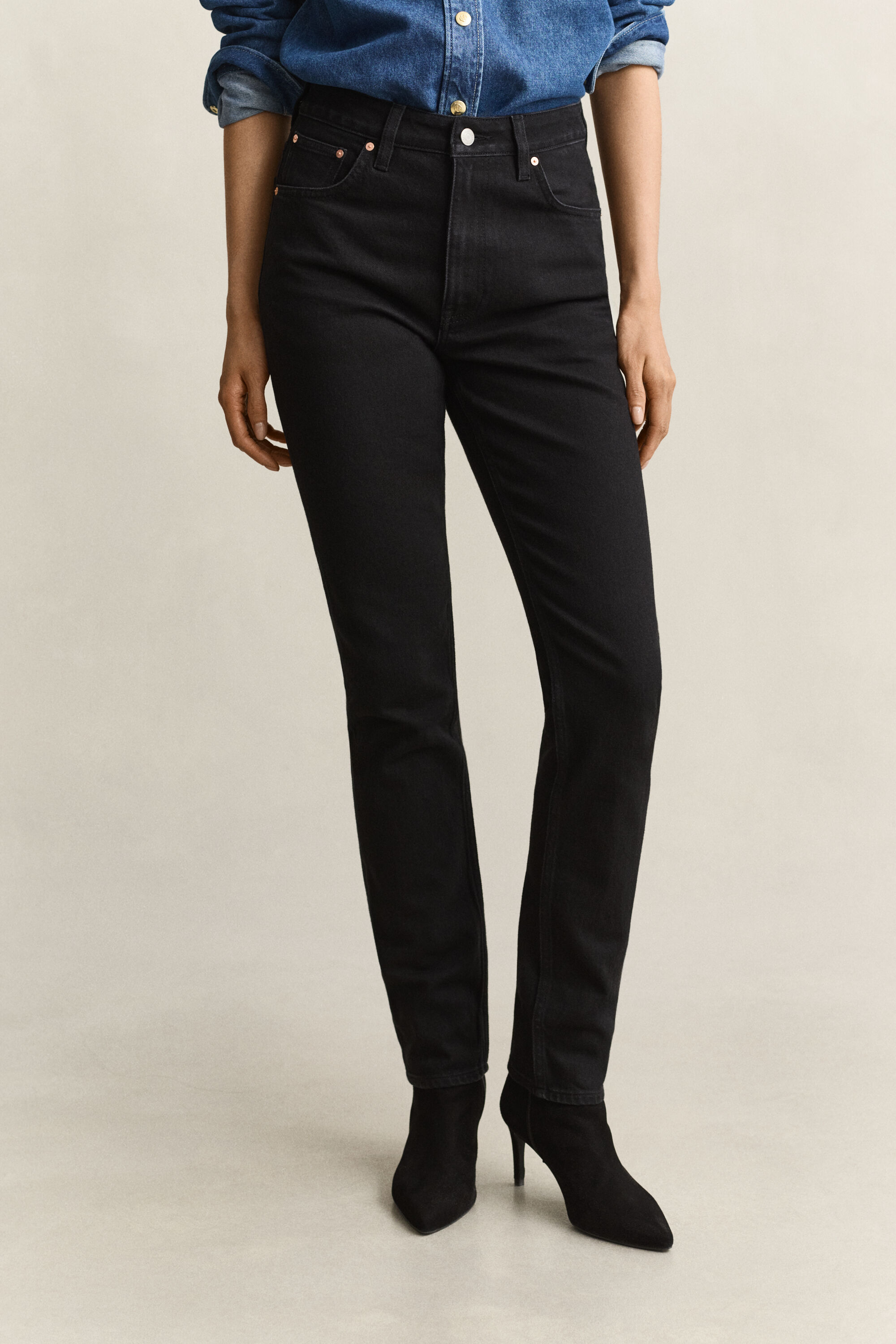 Slim højtaljede jeans