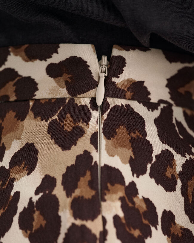Nederdel med Leopard-tryk