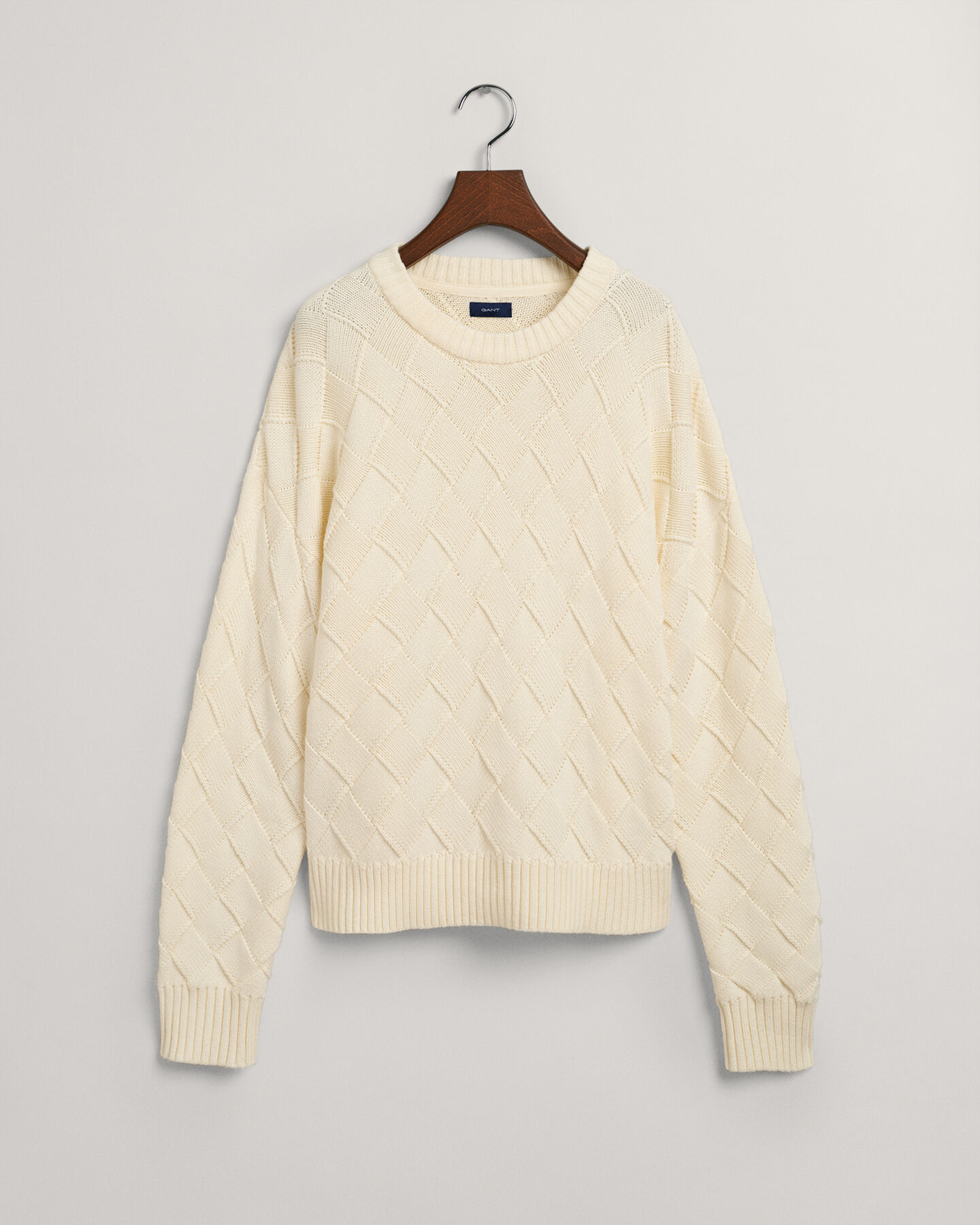 V&aelig;vet strikket crewneck sweater
