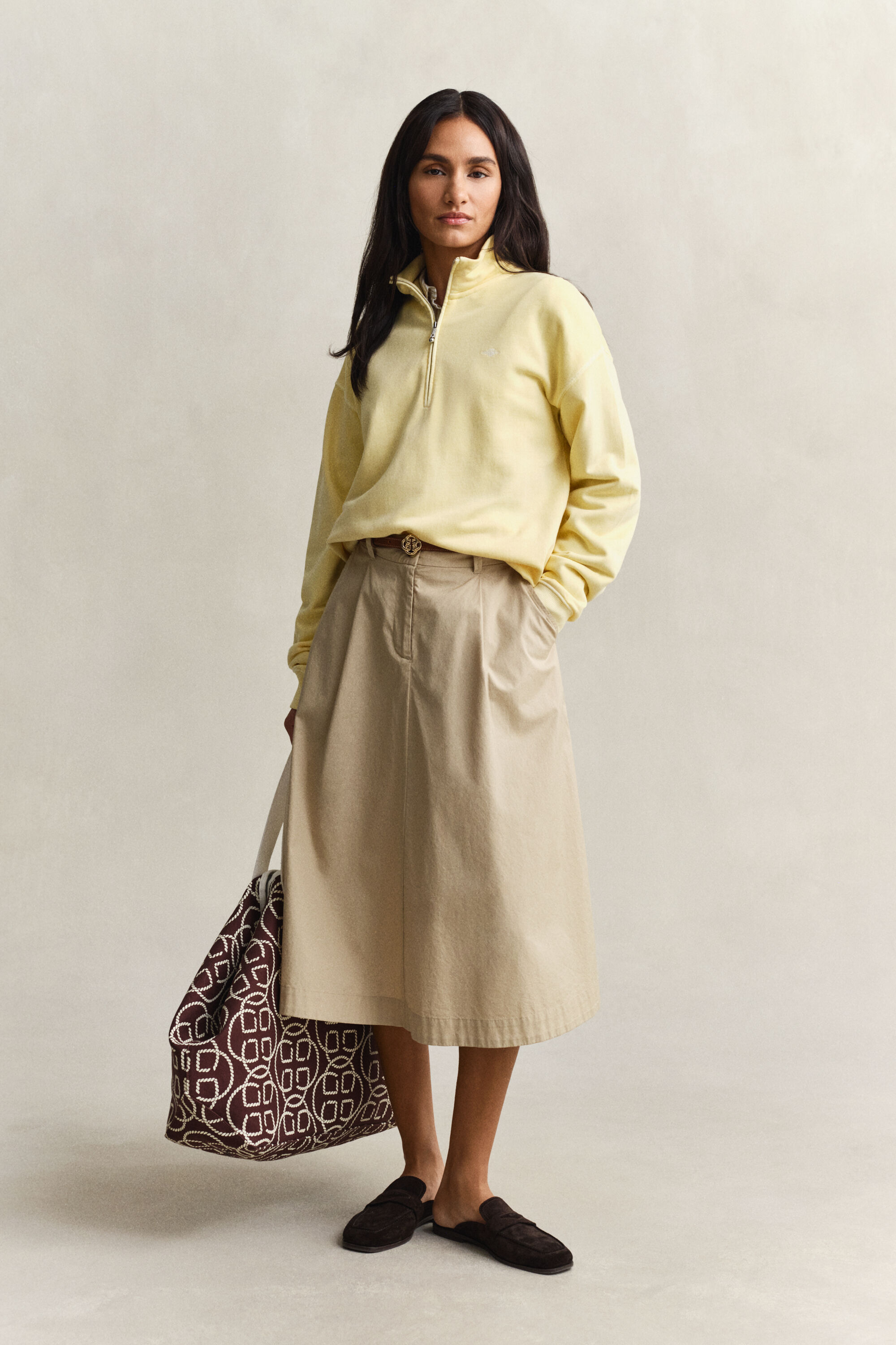 Vasket Shield sweatshirt med halv lynlås