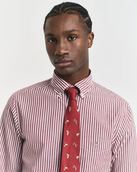 Regular fit klassisk stribet poplin-skjorte