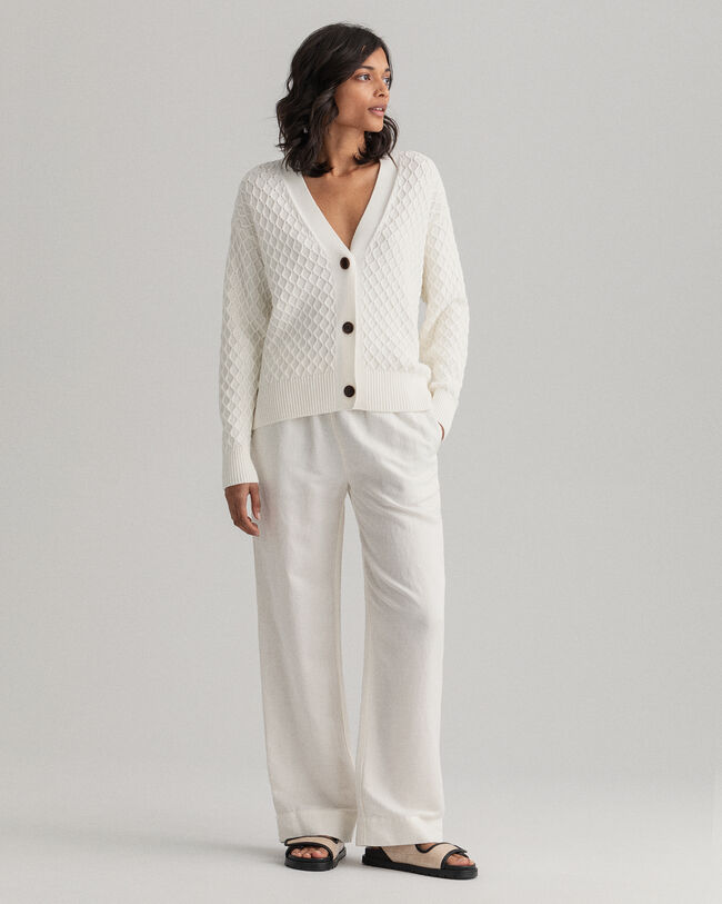 Pull-on-bukser i hør- og viskoseblanding