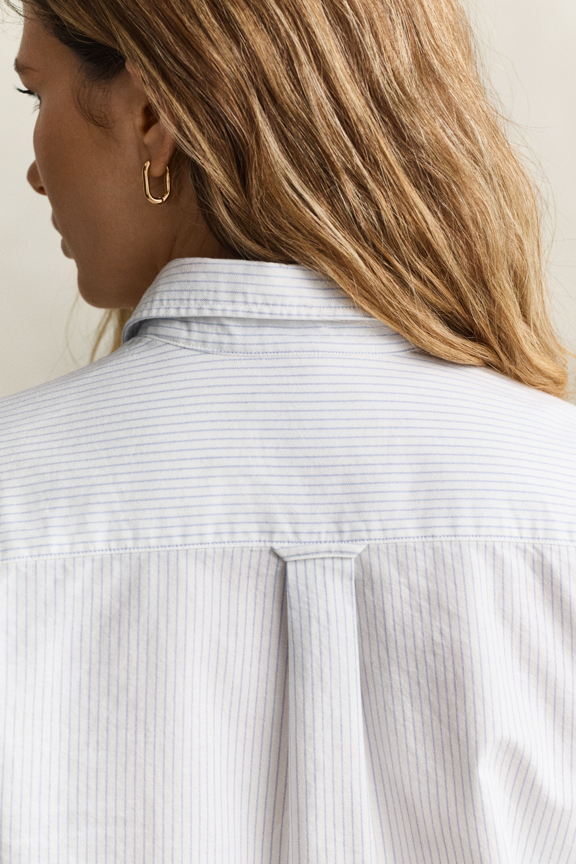 Gant x Yale stribet Oxford skjorte
