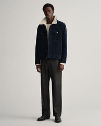 Trucker-jakke af jernbanefløjl