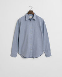 Regular fit melange flannelskjorte