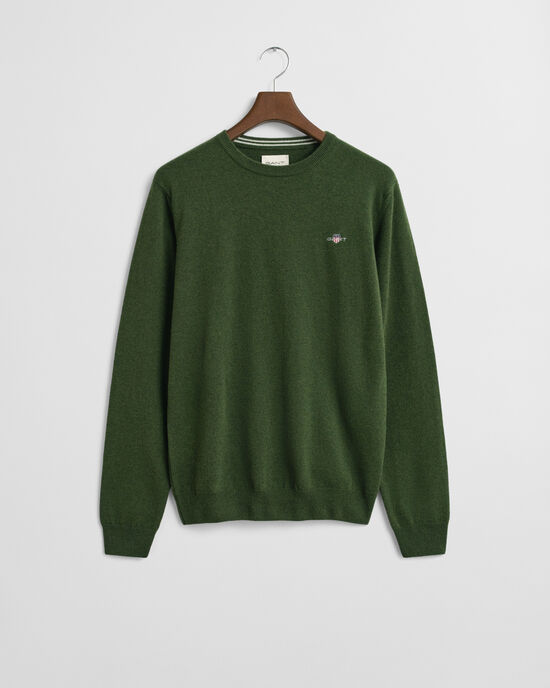 Crewneck sweater i ekstra fin lammeuld