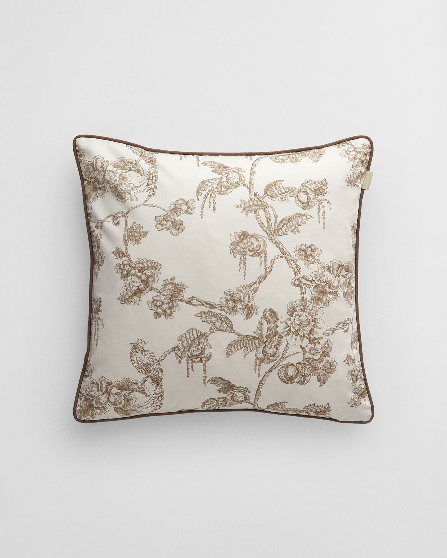 Satin pudebetræk med trætryk